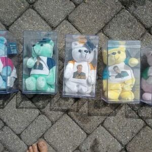 Set Of 5 NSYNC Teddy Bear Beanie Babies With The Tags In Cases Never Used